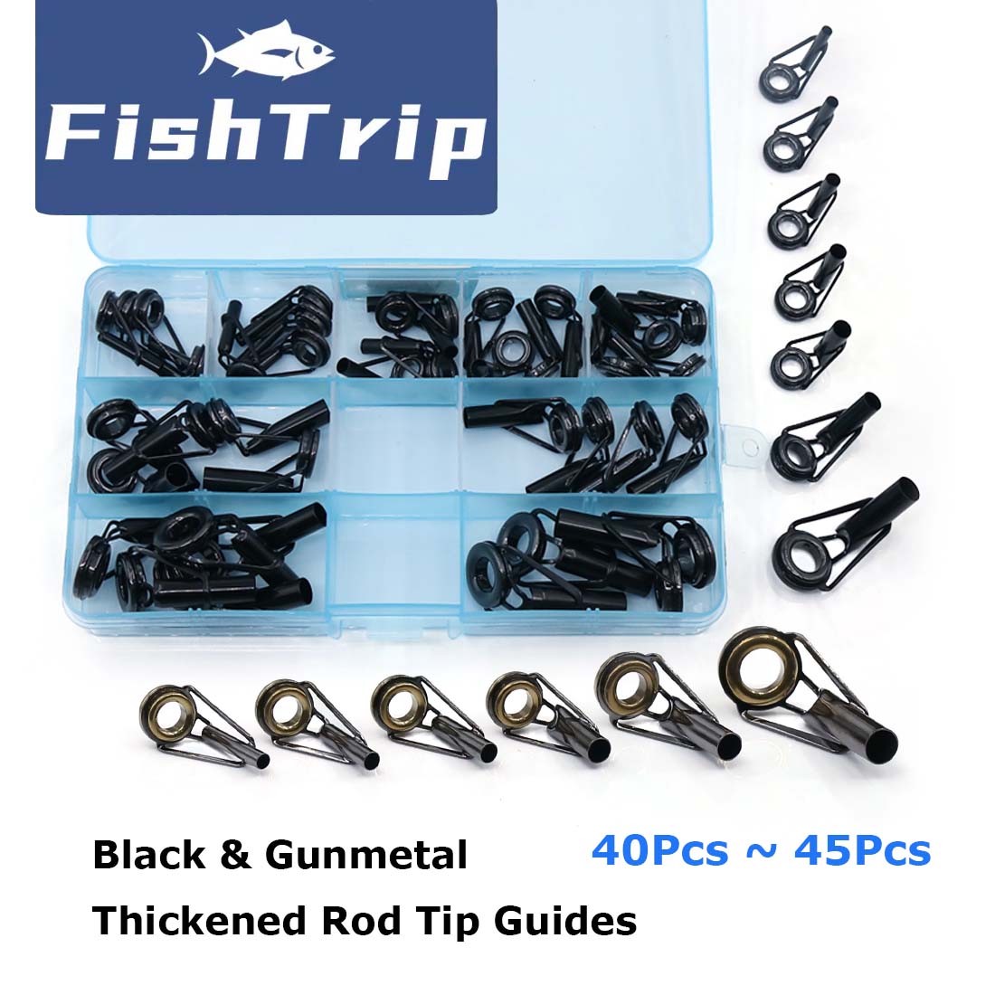 Fishing Rod Guide Replacement - FishTrip Rod Tip Repair Kit 5~50pcs