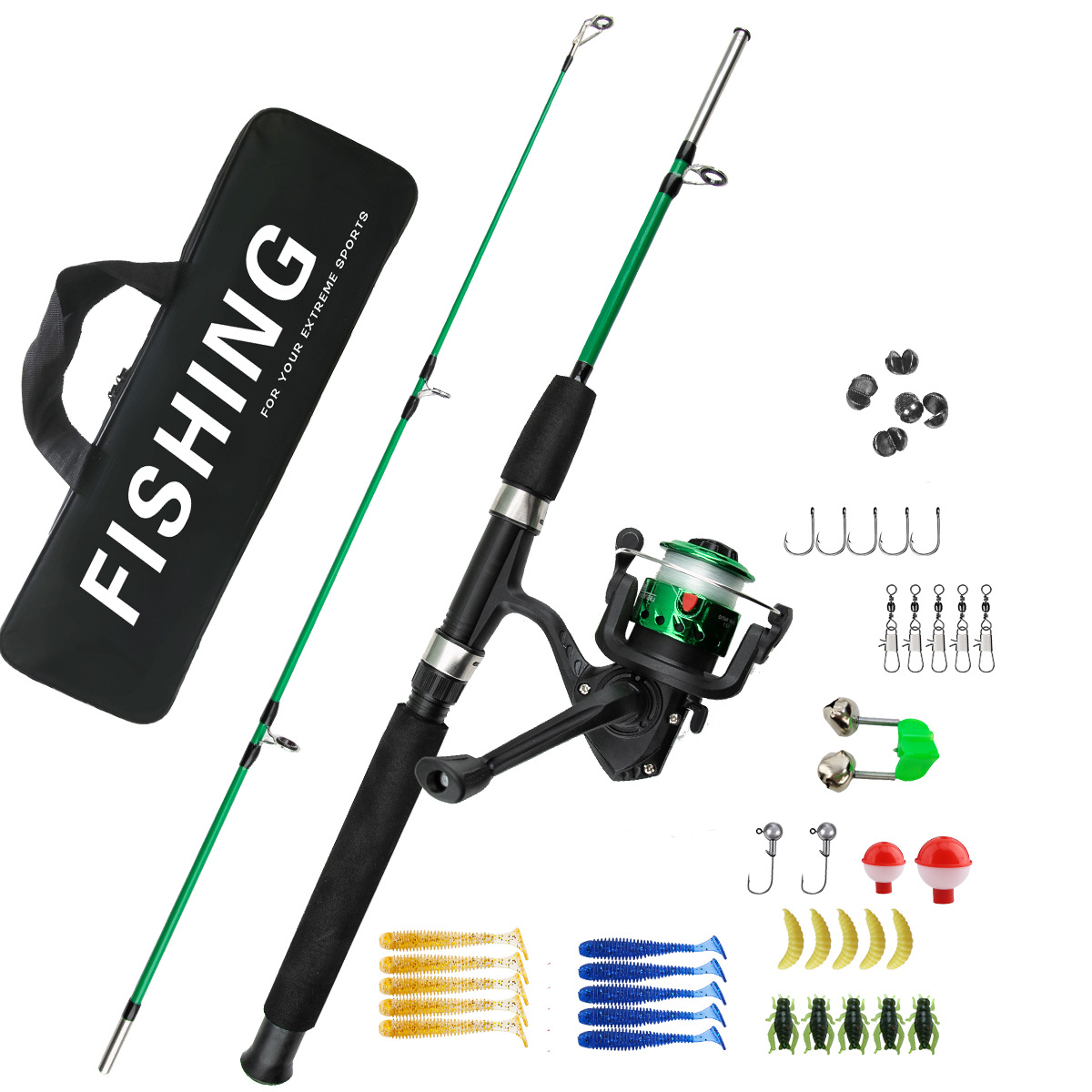 2 Sections Ice Fishing Rod Com - Fishing Rod Casting ulasan dan harga