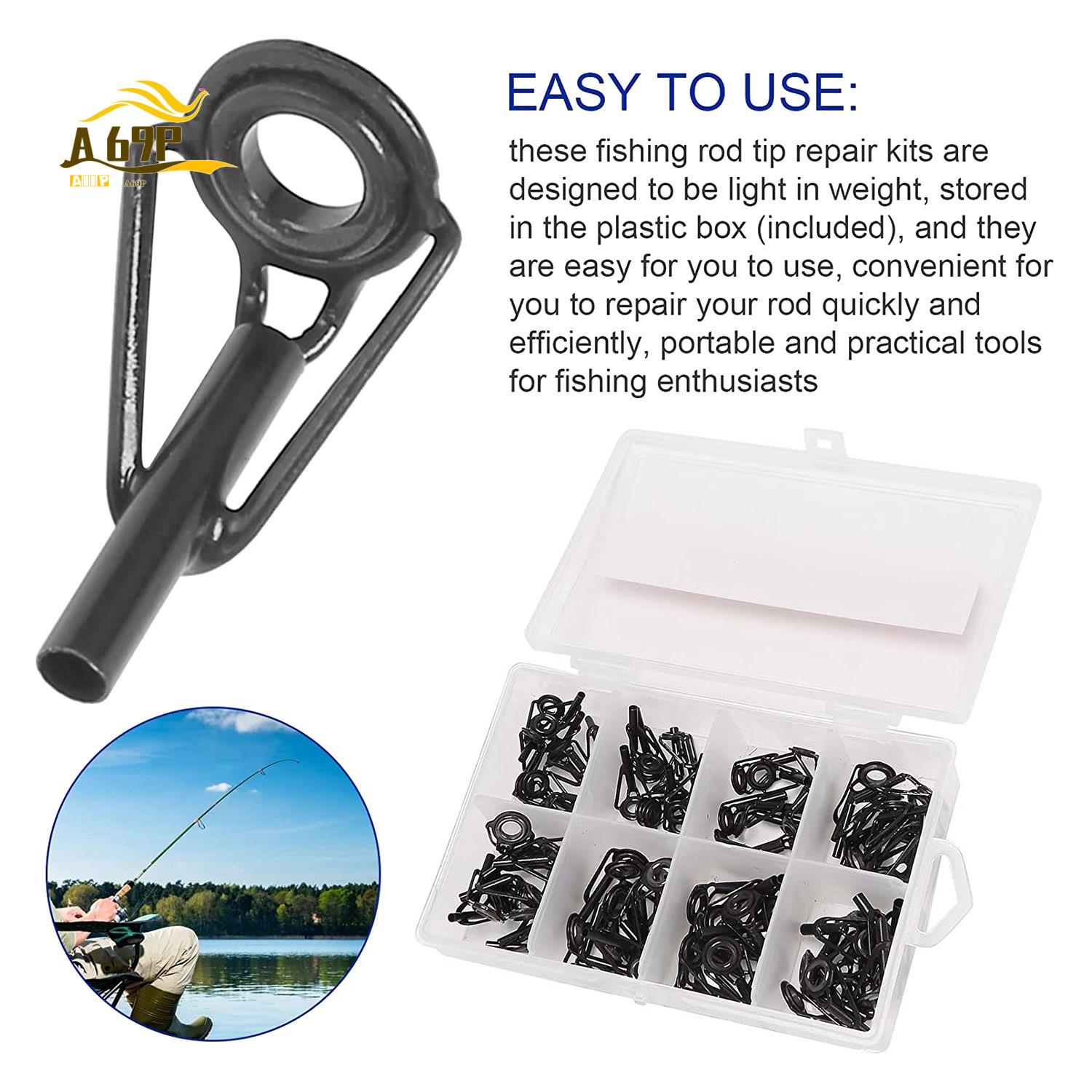 A69P-80 Pieces Fishing Rod Tip - Fishing Rod Guide Replacement ulasan dan harga