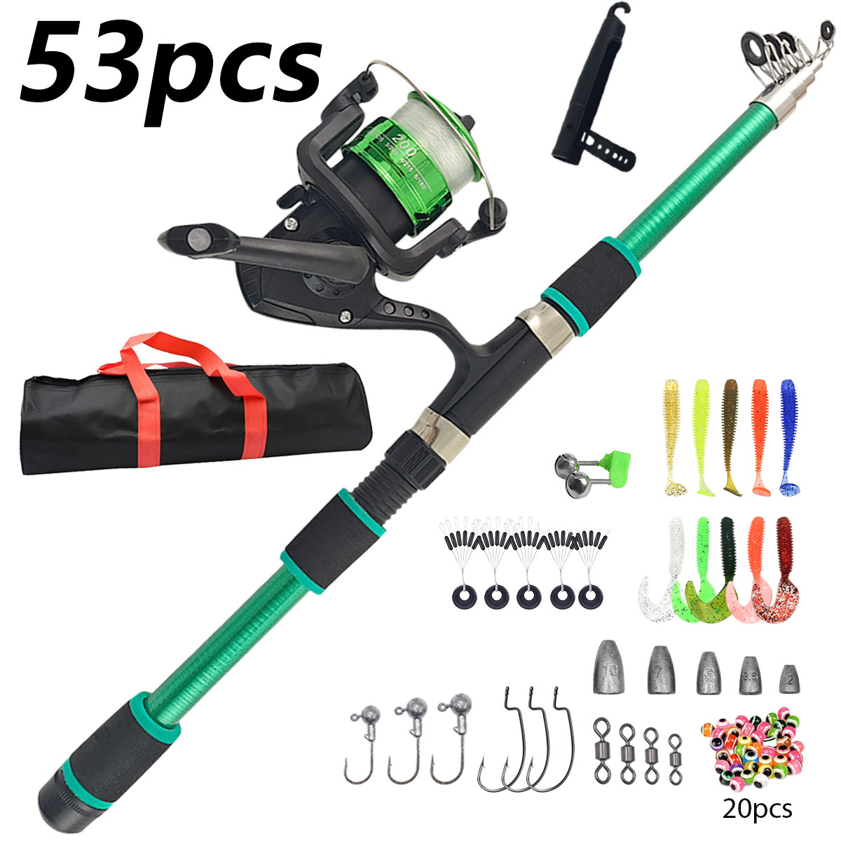 Portable Telescopic Fishing Ro - Fishing Rod Combo ulasan dan harga