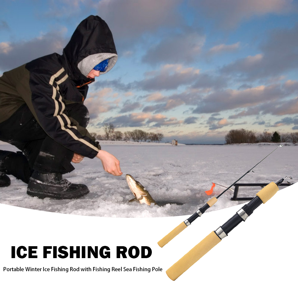 Ice Fishing Rod Portable Spinn - Fishing Rod Casting ulasan dan harga