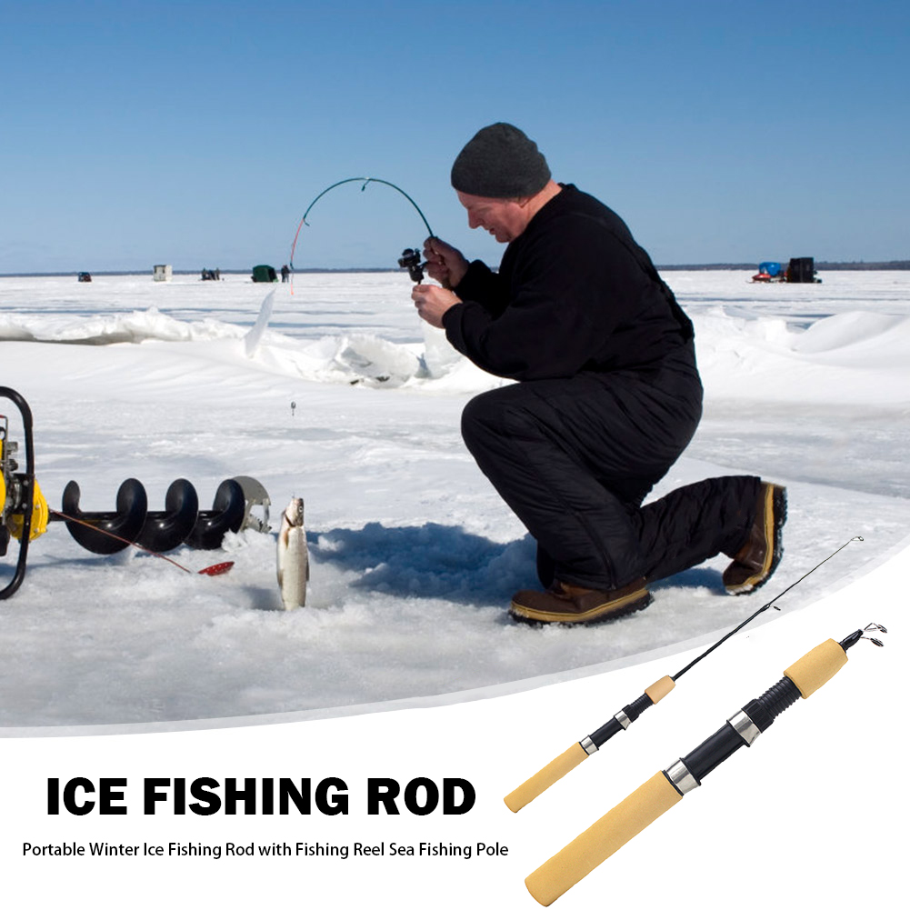 Ice Fishing Rod Portable Spinn - Fishing Rod Casting ulasan dan harga