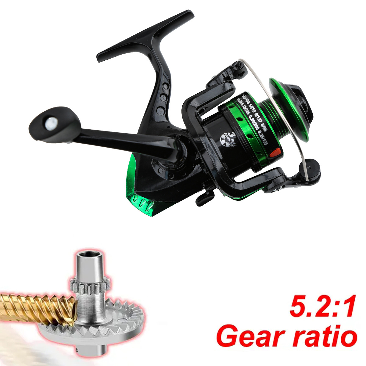 Metal Spinning Reel 5.2:1 Gear - Fishing Rod Surf ulasan dan harga