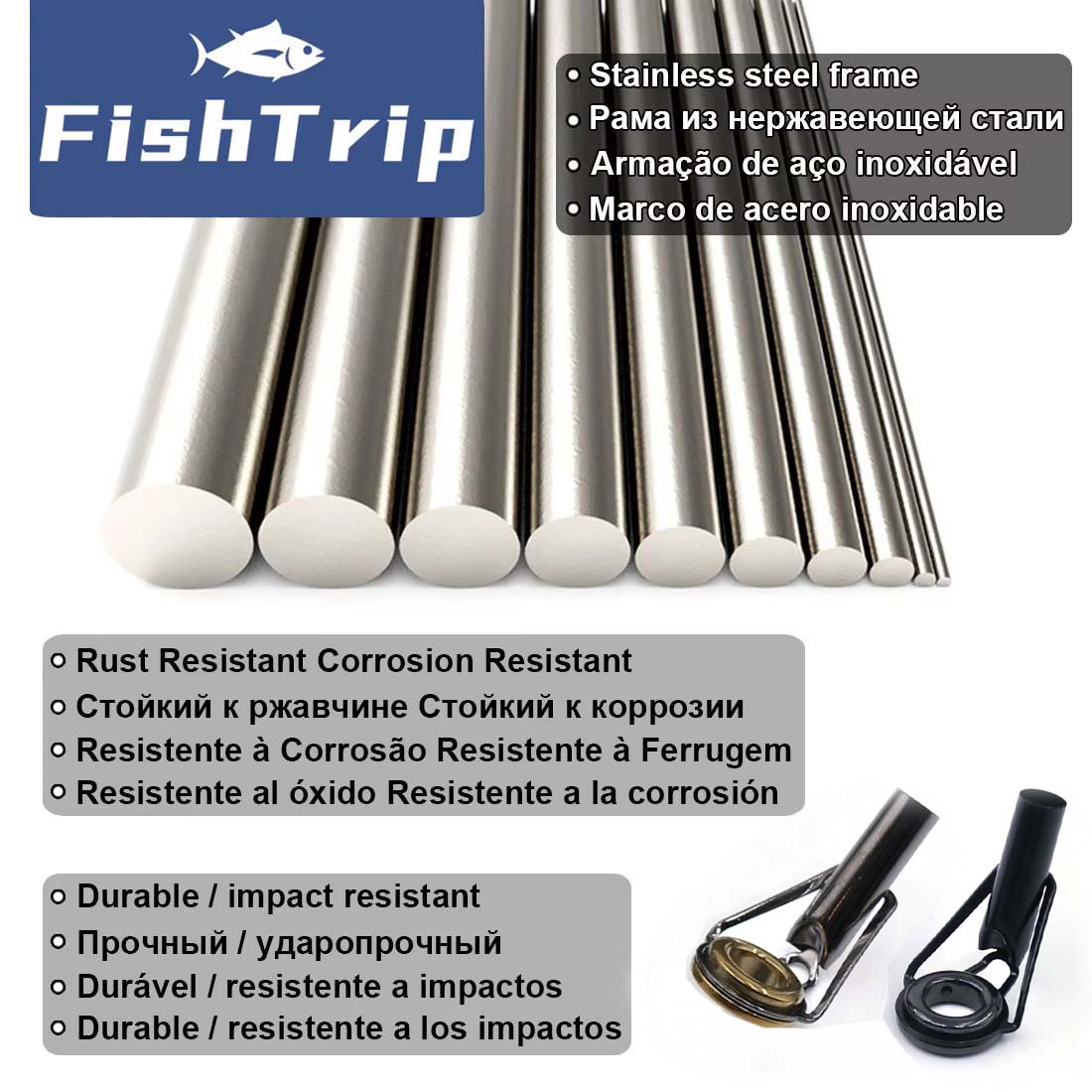 FishTrip Rod Tip Repair Kit 5~ - Fishing Rod Guide Replacement ulasan dan harga