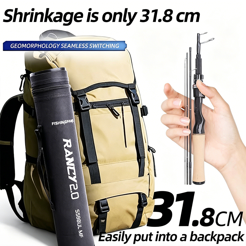 TRUVEX  Portable Telescopic Po - Fishing Rod Carbon Fiber ulasan dan harga