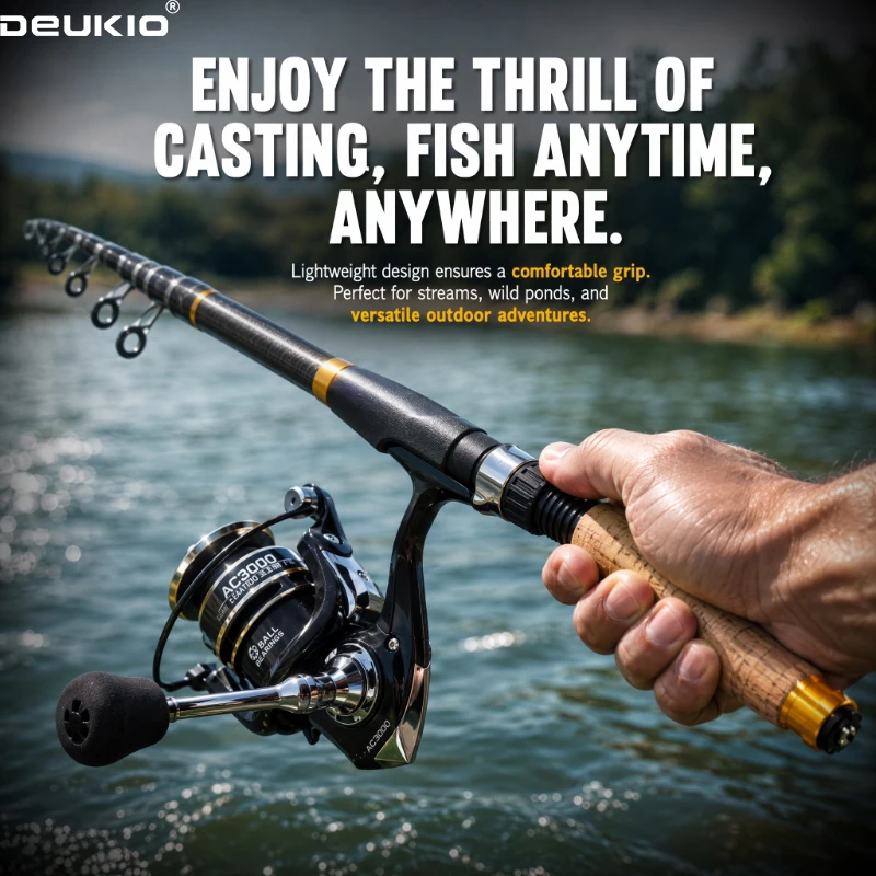 DEUKIO Spinning Fishing Pole S - Fishing Rod Spinning ulasan dan harga