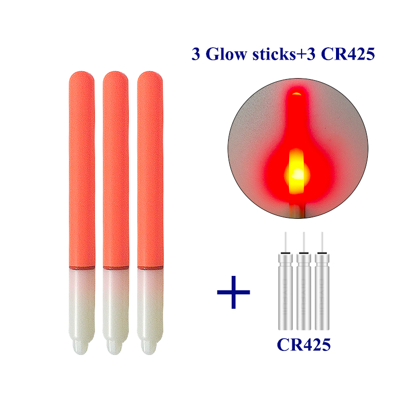 3PCS Light Glow Stick+3 CR425  - Fishing Rod Casting ulasan dan harga
